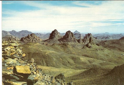 Hoggar bjergene i nær Tamanrasset.Tamanrasset area in the Southern part of Algeria